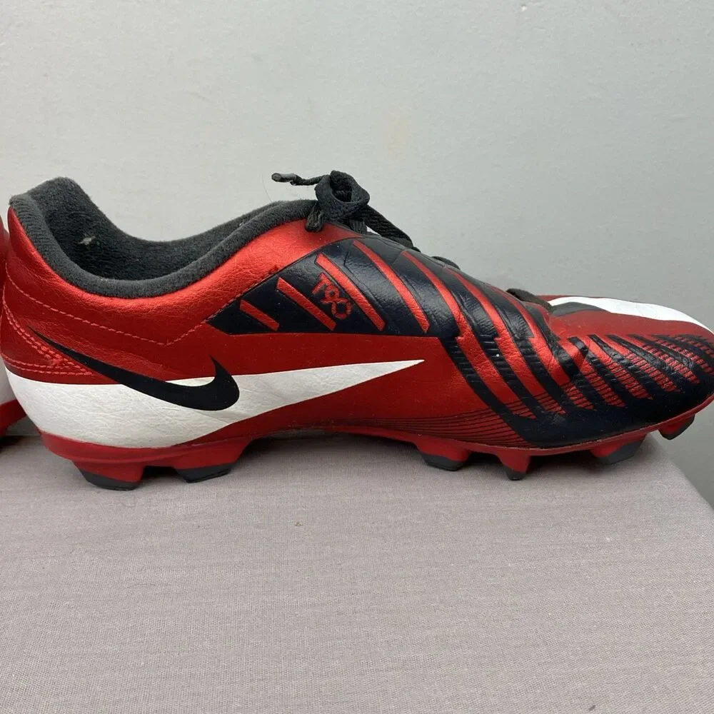 Nike Soccer‎ Cleats 5.5Y red Lace Total 90 shoot IV t90 472567-610 VTG